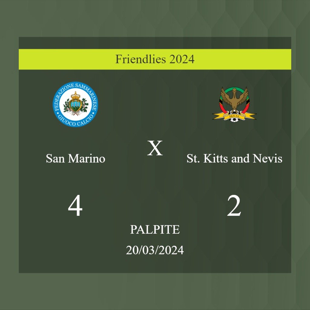 San Marino X St Kitts And Nevis Palpite Caso O Time Da Casa Ven A