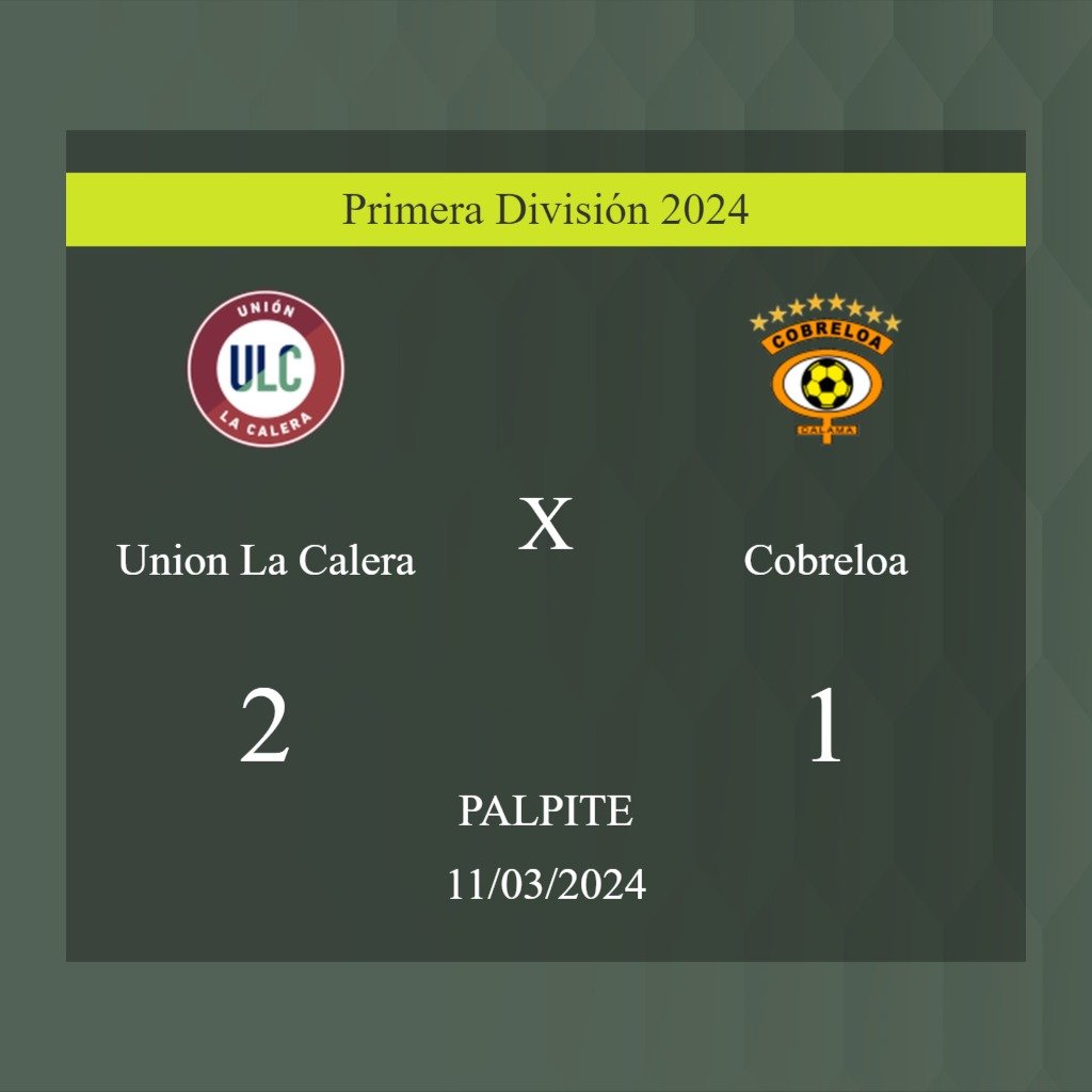 Union La Calera X Cobreloa Palpite Caso Union La Calera Ganhe Nesta