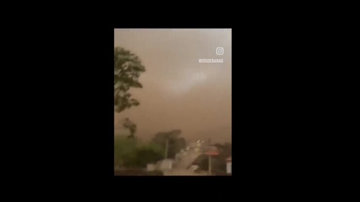 Vídeo: nuvem de poeira cobre Catas Altas em Belo Horizonte (Minas Gerais)