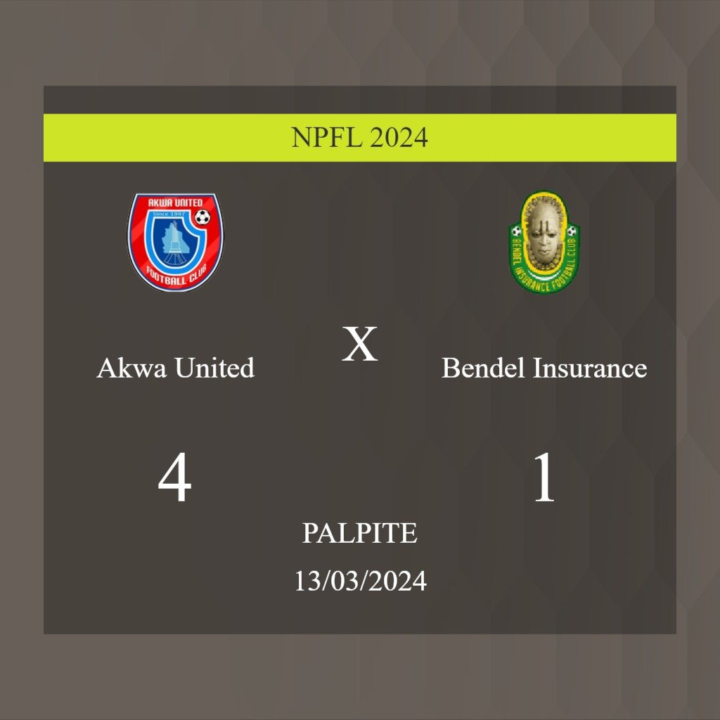 Akwa United x Bendel Insurance palpite: caso Akwa United ganhe nesta quarta-feira 13/03/2024; saiba onde assistir - Jogos de hoje