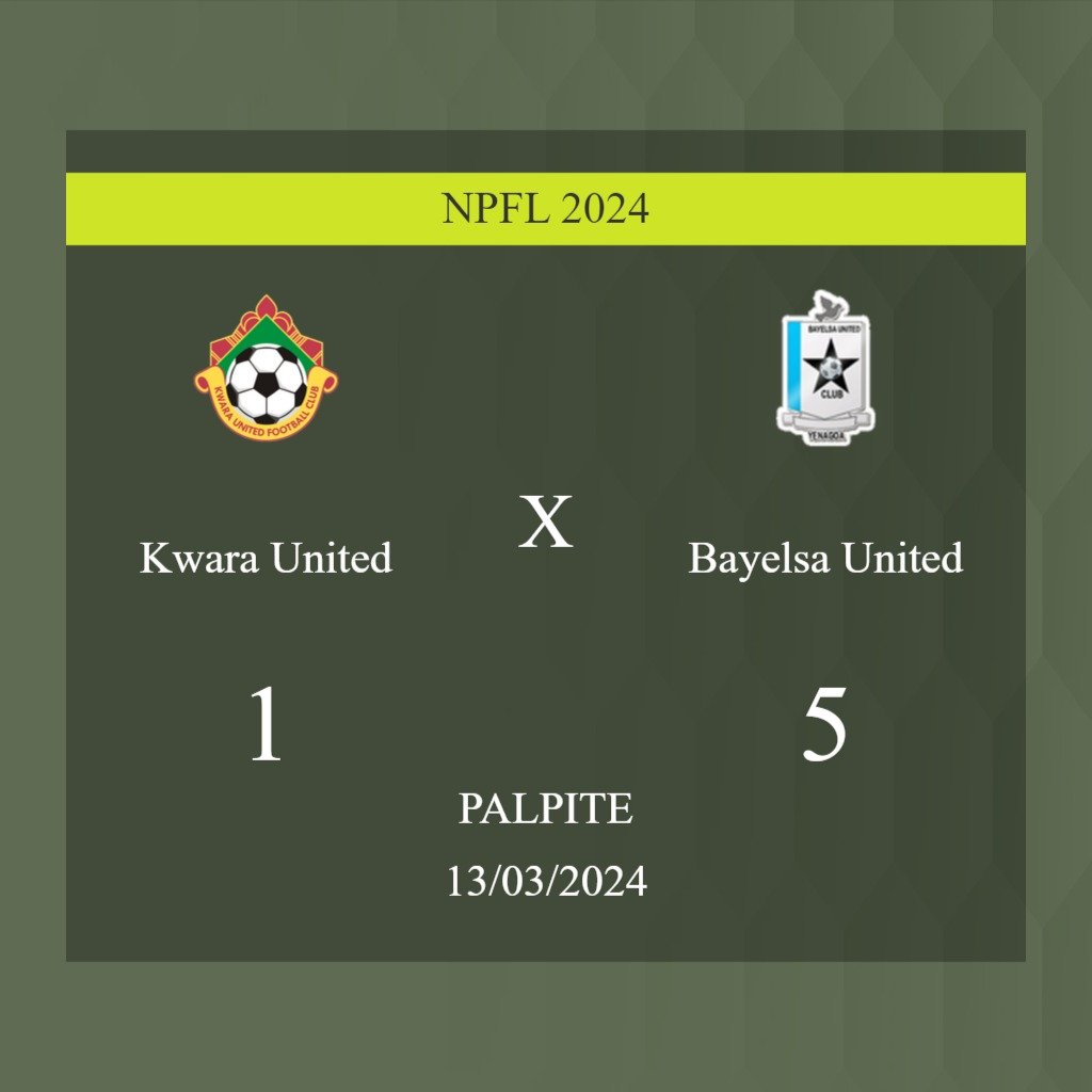 Kwara United x Bayelsa United palpite: caso Bayelsa United ganhe nesta quarta-feira 13/03/2024; saiba onde assistir - Jogos de hoje