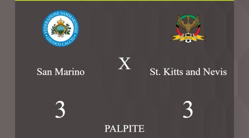 San Marino x St. Kitts and Nevis palpite: caso empate nesta quarta-feira (20/03/2024) - Jogos de hoje