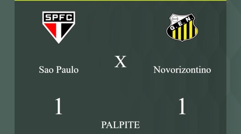 Sao Paulo x Novorizontino palpite: caso empate neste domingo (17/03/2024) - Jogos de hoje
