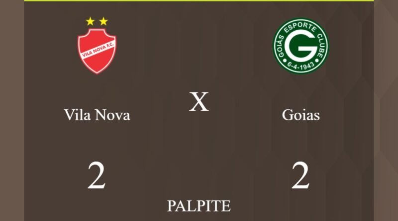 Vila Nova x Goias palpite: caso empate nesta quarta-feira (20/03/2024) - Jogos de hoje